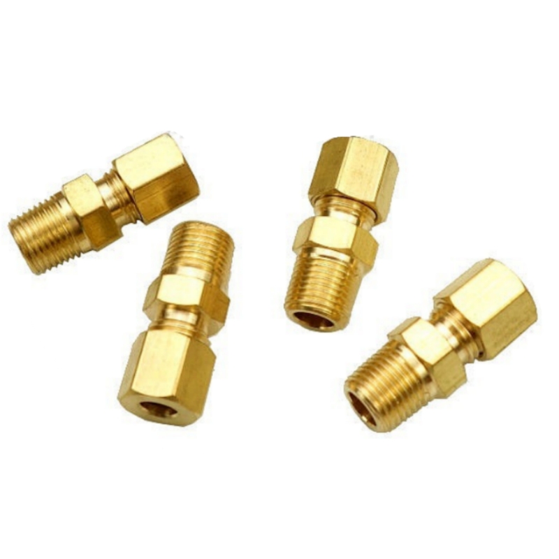 Brass Flareless Male Connector Threade End-Lancyland